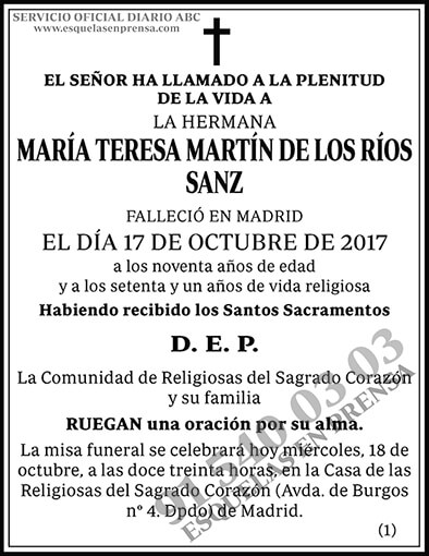 María Teresa Martín de los Ríos Sanz